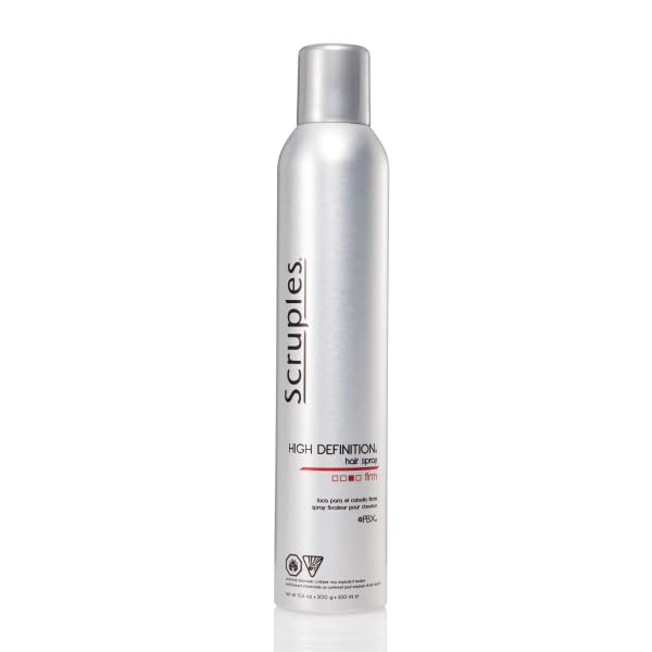 Light Gray Scruples Shape & Shine Duo, 10.6oz High Definition Hairspray & 8.5oz Creme Parfait Volumizing Foam, Easily Style and Lock your Hair in place, Lightweight Formula, All-Day Hold