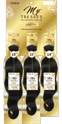 White Smoke 100% HUMAN HAIR MYTRESSES GOLD LABEL - OCEAN BODY - 1 PCK SOLUTION (18"+20"+22", NBRN)