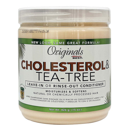 Gray AFRICA'S BEST Originals Cholesterol &amp; Tea-Tree Leave In or Rinse Out Conditioner (15oz)