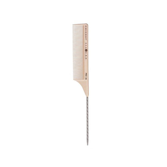 White Smoke Cricket Silkomb Pro-50 Fine Tooth Metal Rattail Comb