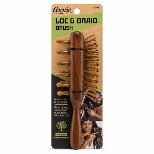 Saddle Brown ANNIE Loc &amp; Braid 2 in 1 Brush Rectangle