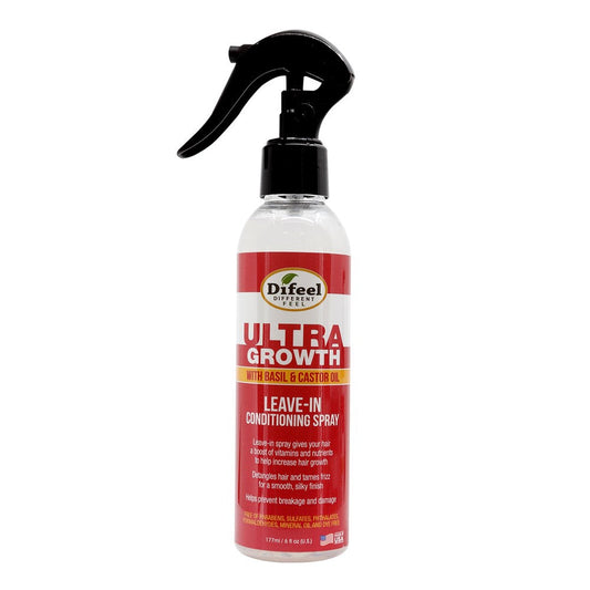 White Smoke Difeel(Sunflower)  Ultra Growth Basil &amp; Castor Oil Hair Growth Leave In Conditioning Spray (6oz)