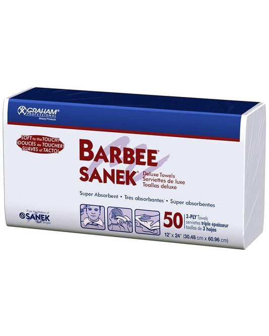 Lavender GRAHAM BEAUTY   Barbee 3-Ply Deluxe Towel (12" x 24") [50towels/pk]
