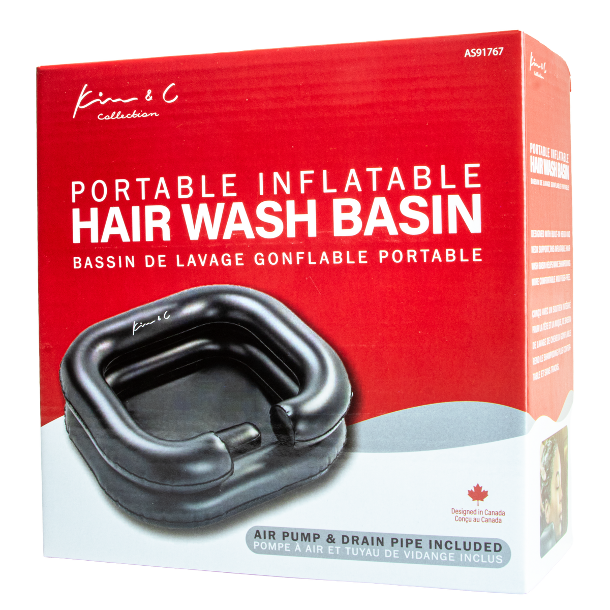 Red Kim &amp; C  Portable and Inflatable Hair Wash Basin