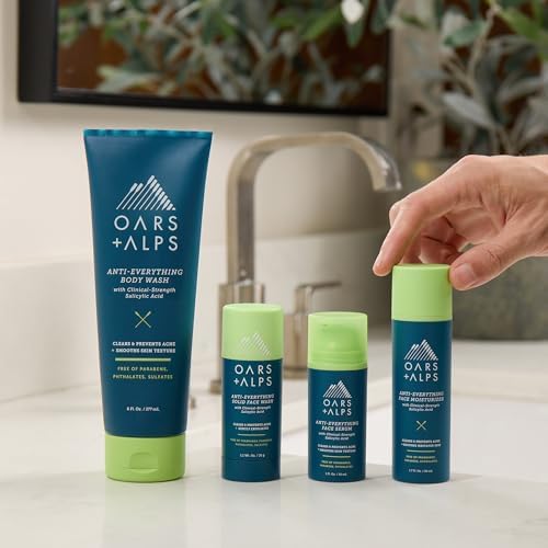 Light Gray Oars + Alps Anti-Acne Face Wash Stick, Lightweight Exfoliation, 1pk, 1.1oz