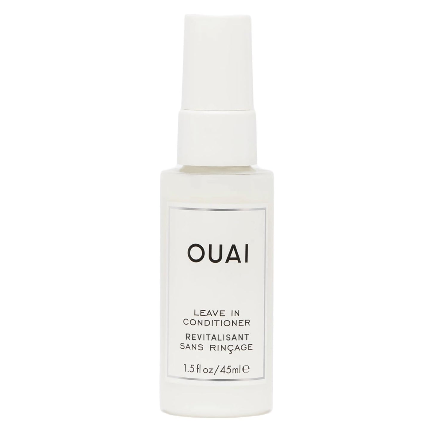 Lavender OUAI Leave In Conditioner & Heat Protectant for Hair - Prep Hair for Styling or Use as Detangling Spray to Fight Frizz & Flyaways - No Parabens, Sulfates or Phthalates (1.5 oz)