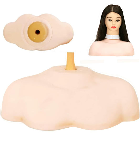 White Smoke Shoulder Mannequin, Dummy Shoulder for Mannequin Head Stand, Wig Head Support for Cosmetology and Hairdressing Training in Home and Salon Settings, Shoulder Model, Medium Size