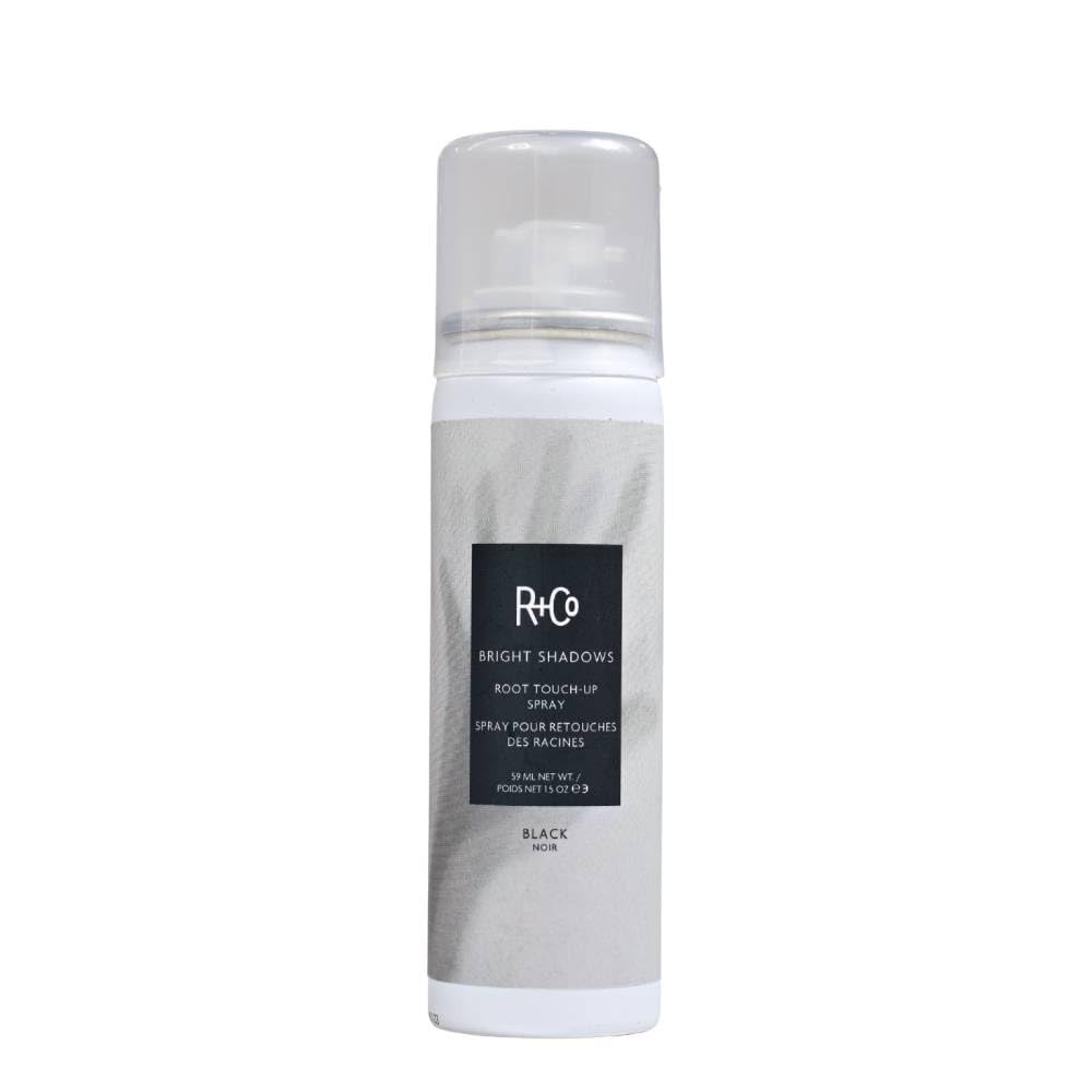 Gray R+Co Bright Shadows Root Touch up Spray, Dark Brown, 1.5 Oz