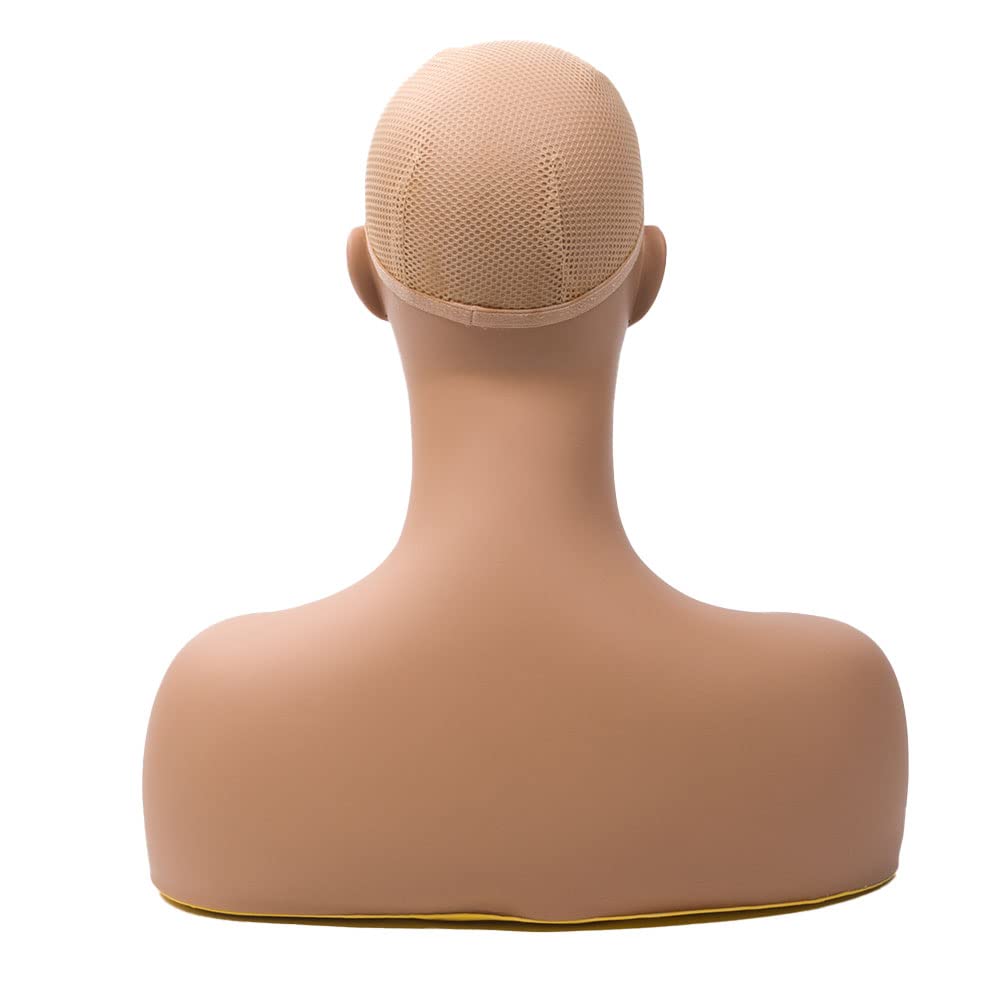 White Smoke JINGFA Mannequin Head with Shoulder Display Manikin Head Bust for Wigs,Makeup,Beauty Accessories