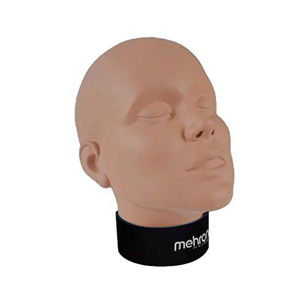 White Smoke Mehron Makeup Practice Head | Mannequin Head for Makeup, Special FX, & Face Painting for Students