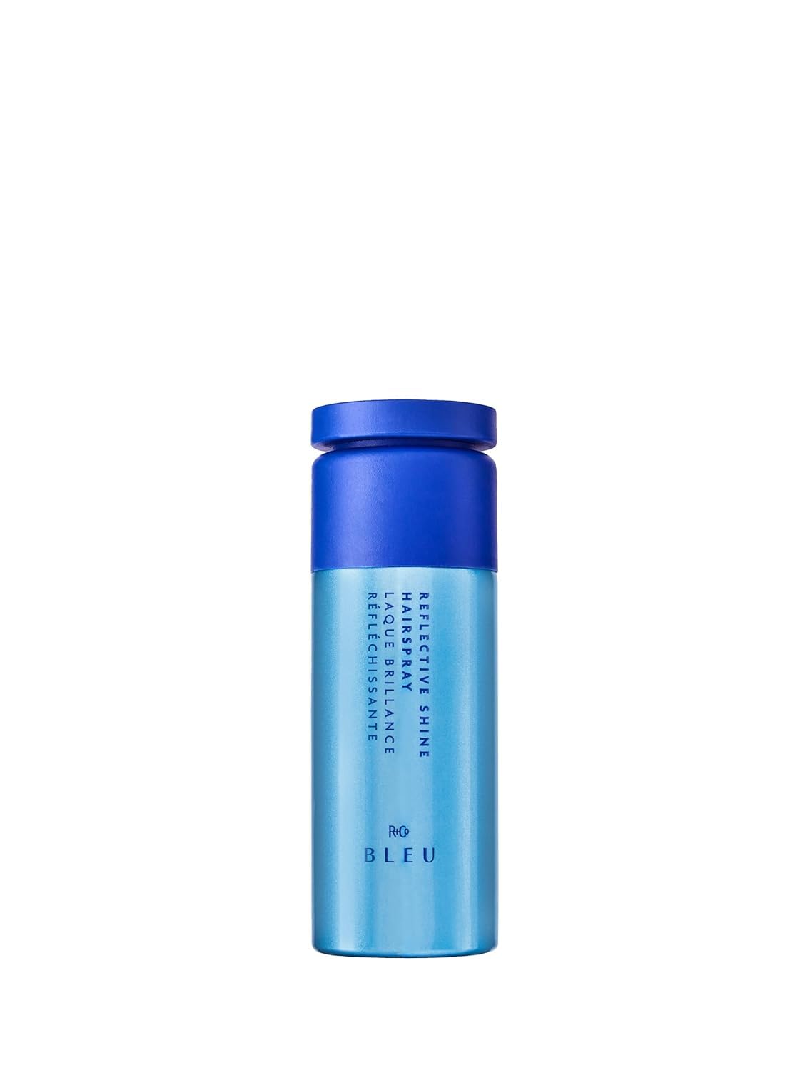Sky Blue R+Co BLEU Reflective Shine Hairspray, Mirror-Like Shine, 3 oz