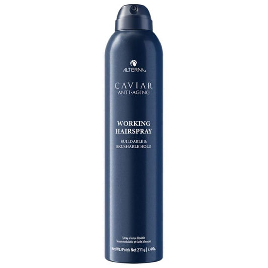 Dark Slate Gray Alterna Caviar Working Hairspray | Buildable, Brushable Hold | Helps Control Frizz & Adds Shine | Sulfate Free, 7.4 Fl Oz (Packaging May Vary)