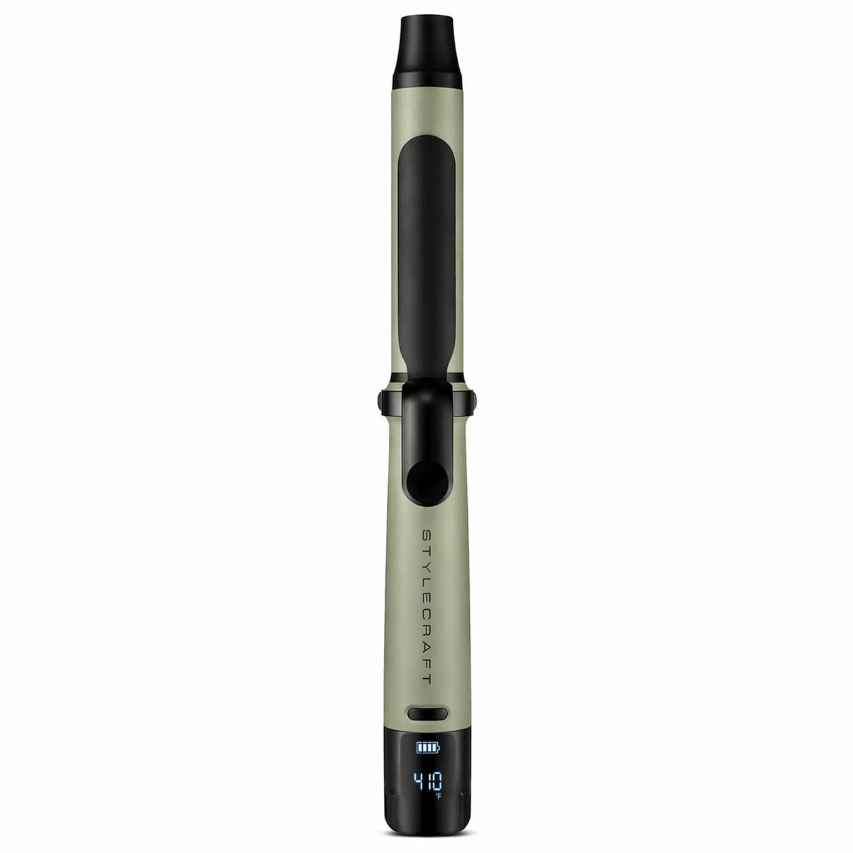 White Smoke StyleCraft Sage 1" Ceramic Rechargeable Cordless Curling Iron & Wand