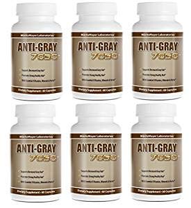 White Smoke MÄRITZMAYER LABORATORIES Anti-Gray Hair 7050 Helps Restore Natural Hair Color 60 Capsules Per Bottle 6 Bottles