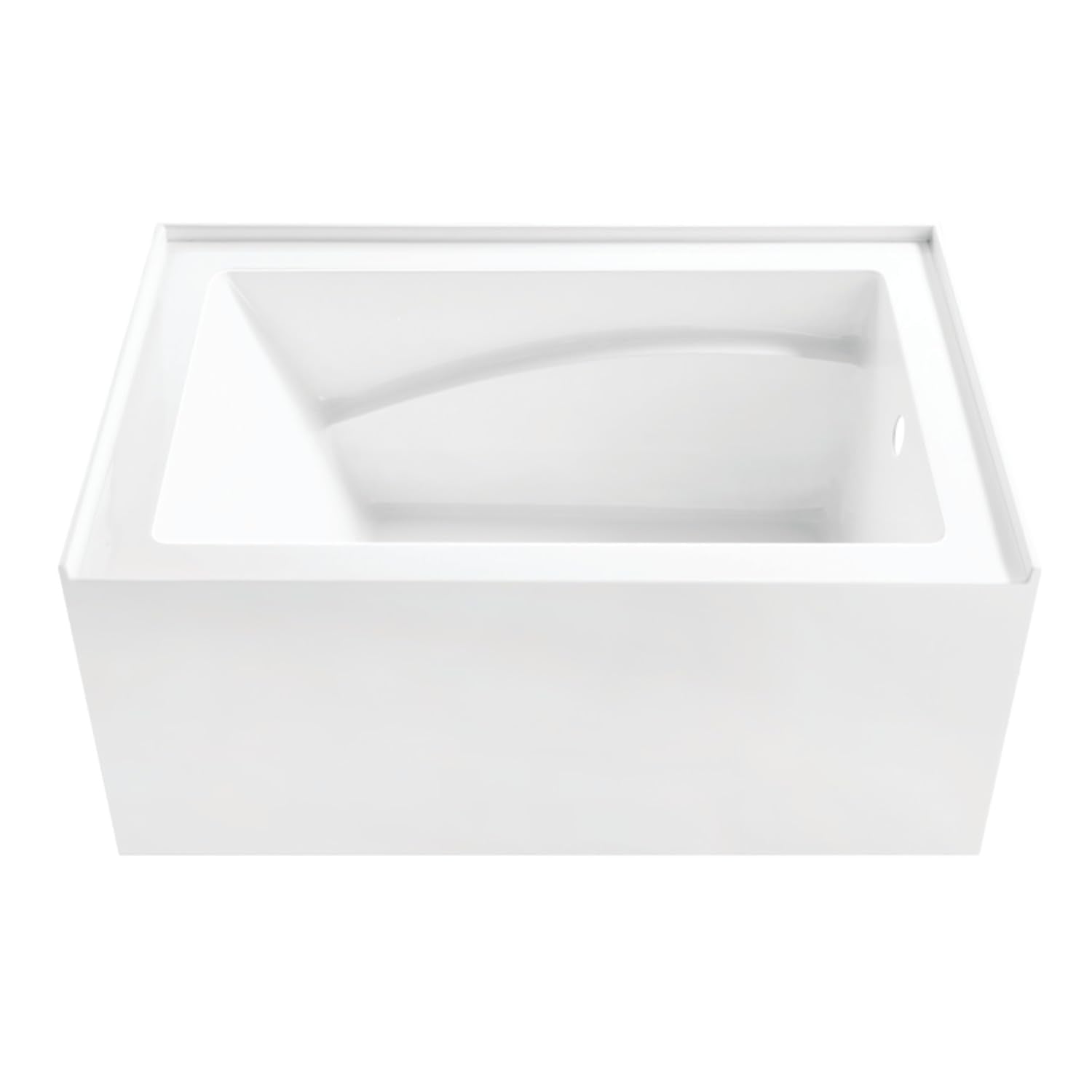 Lavender Aqua Eden VTAM4832R22D 48-Inch Anti-Skid Acrylic 3-Wall Alcove Tub with Right Hand Drain, Glossy White