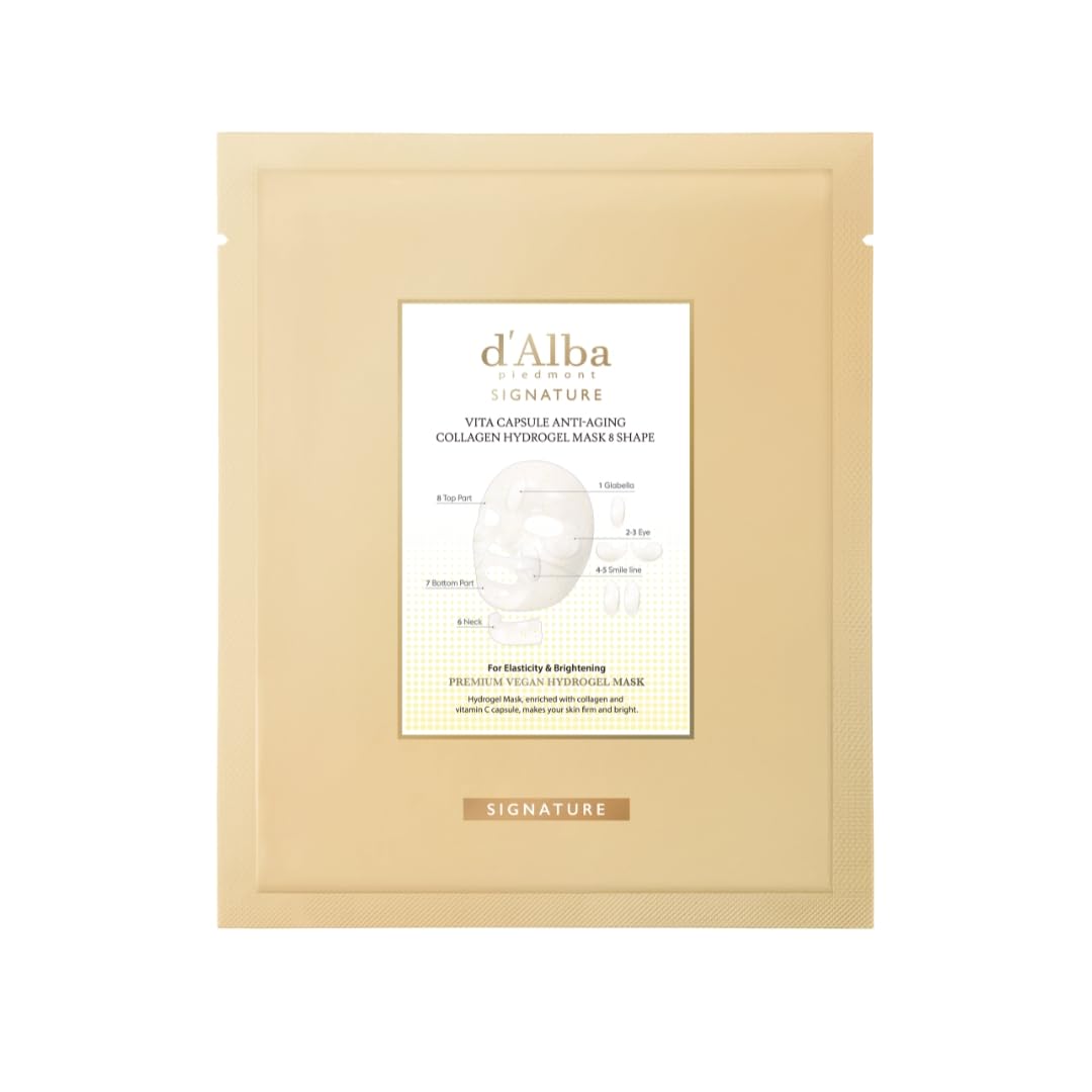 Light Goldenrod Signature Vita Capsule Anti-Aging Hydrogel Mask 8-Shape (1 Sheet)