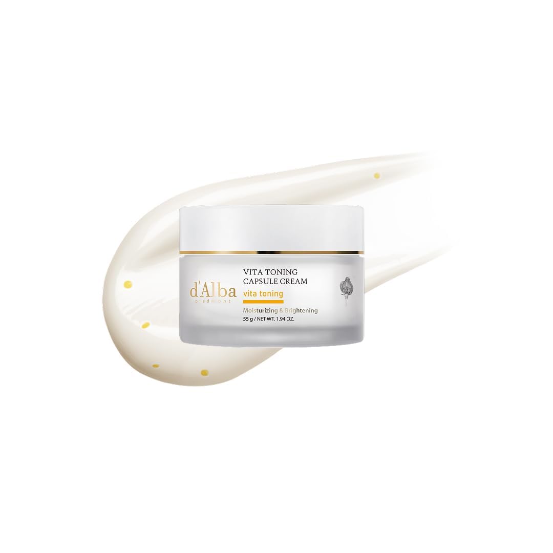 White Smoke d'alba Piedmont Vita Toning Capsule Cream, Face Moisturizer (1.94 oz)