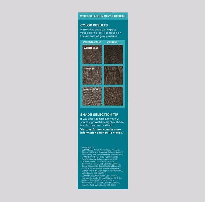 Steel Blue Just For Men Color Gel Mustache & Beard M-45, Dark Brown (Value Pack Of 4)