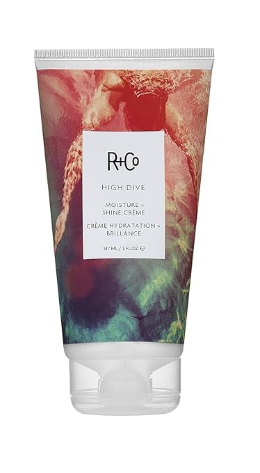 White Smoke R+Co HIGH DIVE Moisture + Shine Crème Travel – 3 Pack, Hydrating & Glossy Hair Cream, Adds Softness & Manageability, All Hair Types
