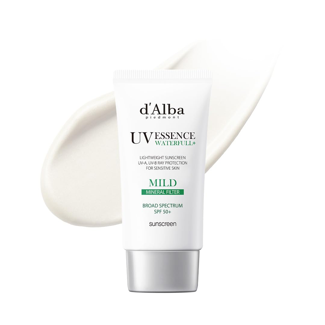 White Smoke d'alba Piedmont Italian White Truffle Waterfull Mild Sunscreen, Vegan, Mineral Sunscreen, BROAD SPECTRUM SPF 50+ Non-Nano Suitable for Sensitive Skin, Korean Skin Care (1.69 fl. oz)