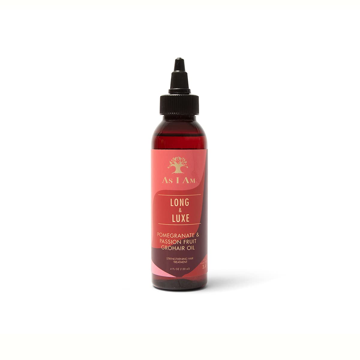 White Smoke As I Am Long and Luxe GroHair Oil - 4 ounce - Rejuvenate the scalp - Promote hair retention - Enriched with Pomegranate and Passion Fruit, Beta-Sitosterol & JBCO