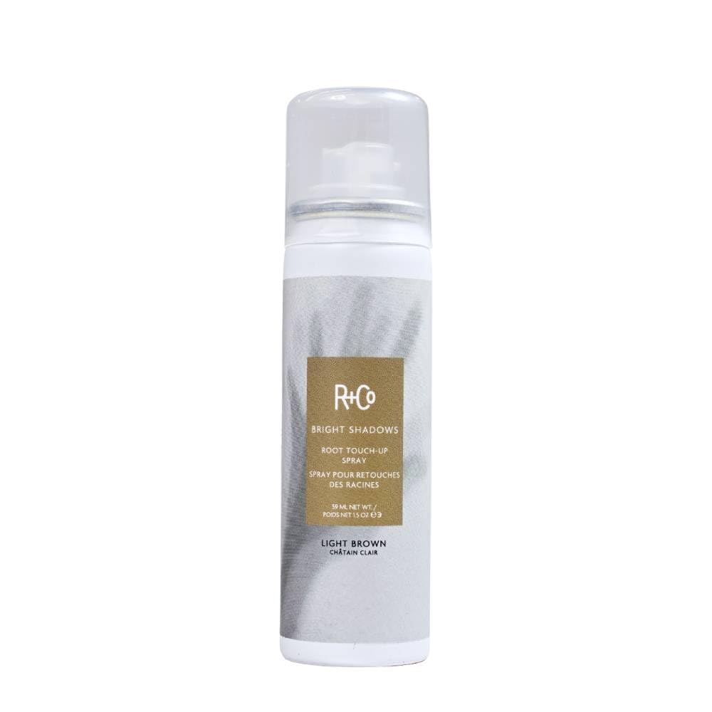 Light Gray R+Co Bright Shadows Root Touch-Up Spray - Light Brown, 1.5 Oz