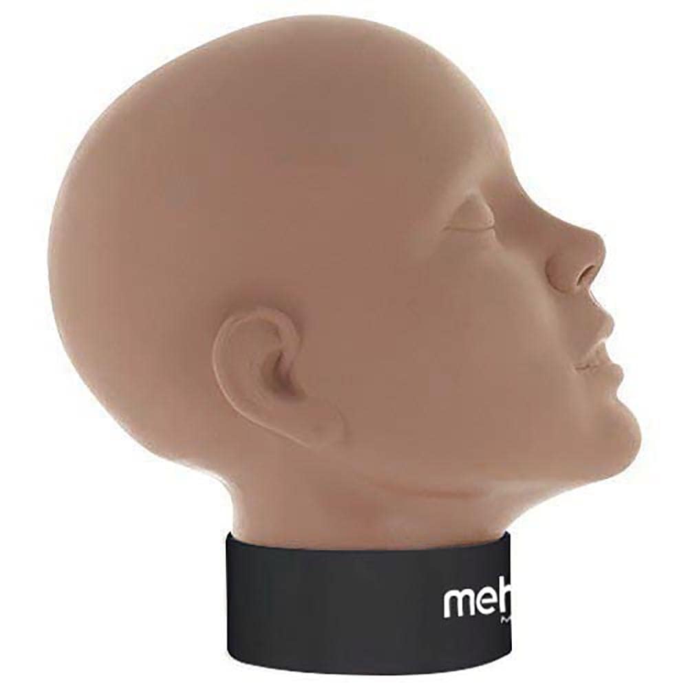 White Smoke Mehron Makeup Practice Head | Mannequin Head for Makeup, Special FX, & Face Painting for Students