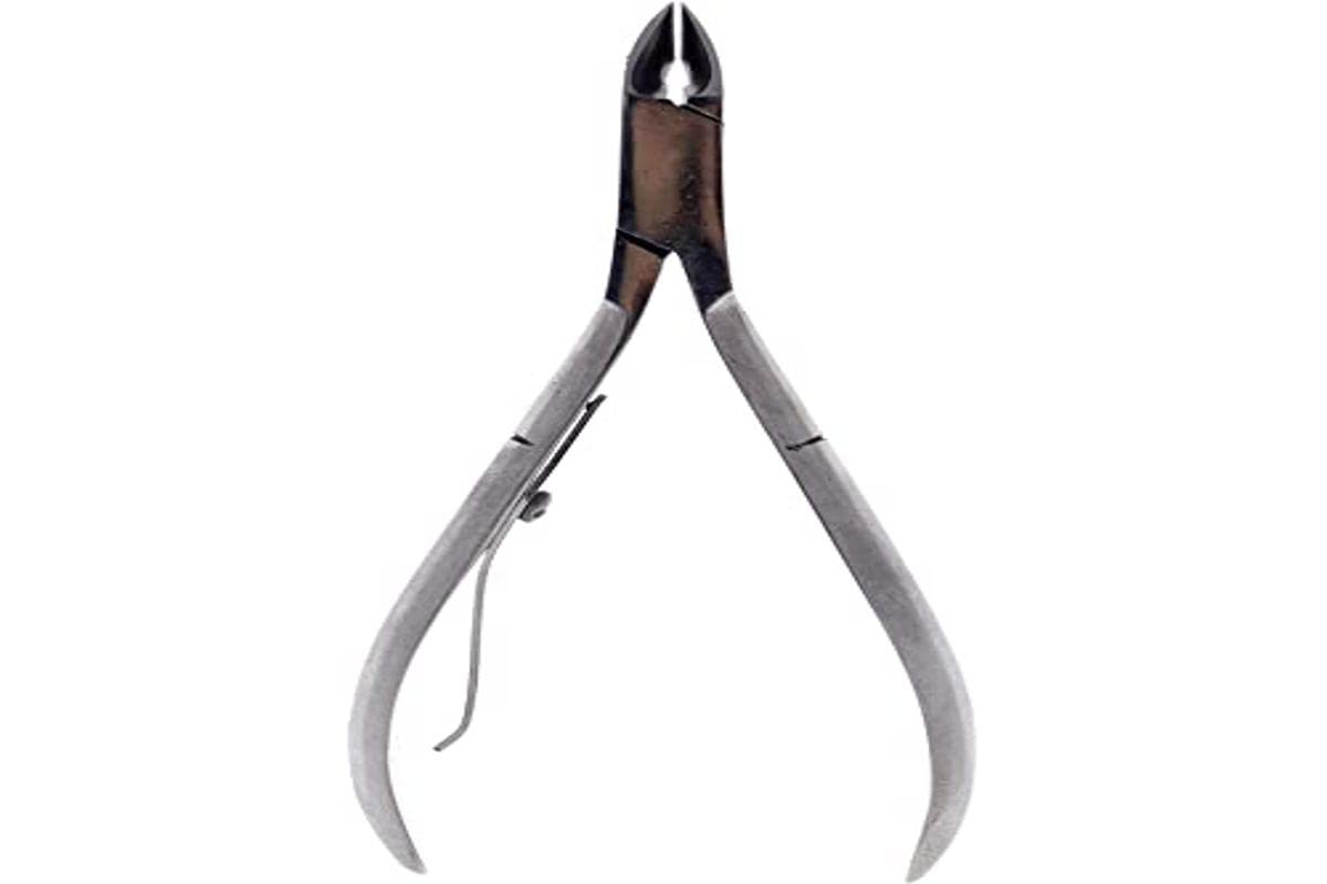 White Smoke Cuccio Pro Cuticle Nipper Half Jaw - Professional Stainless Steel - Precision Crafted Blades - Ideal For Manicures And Pedicures - Safely Trims Petite Cuticles And Hangnails - Very Durable - 1 Pc