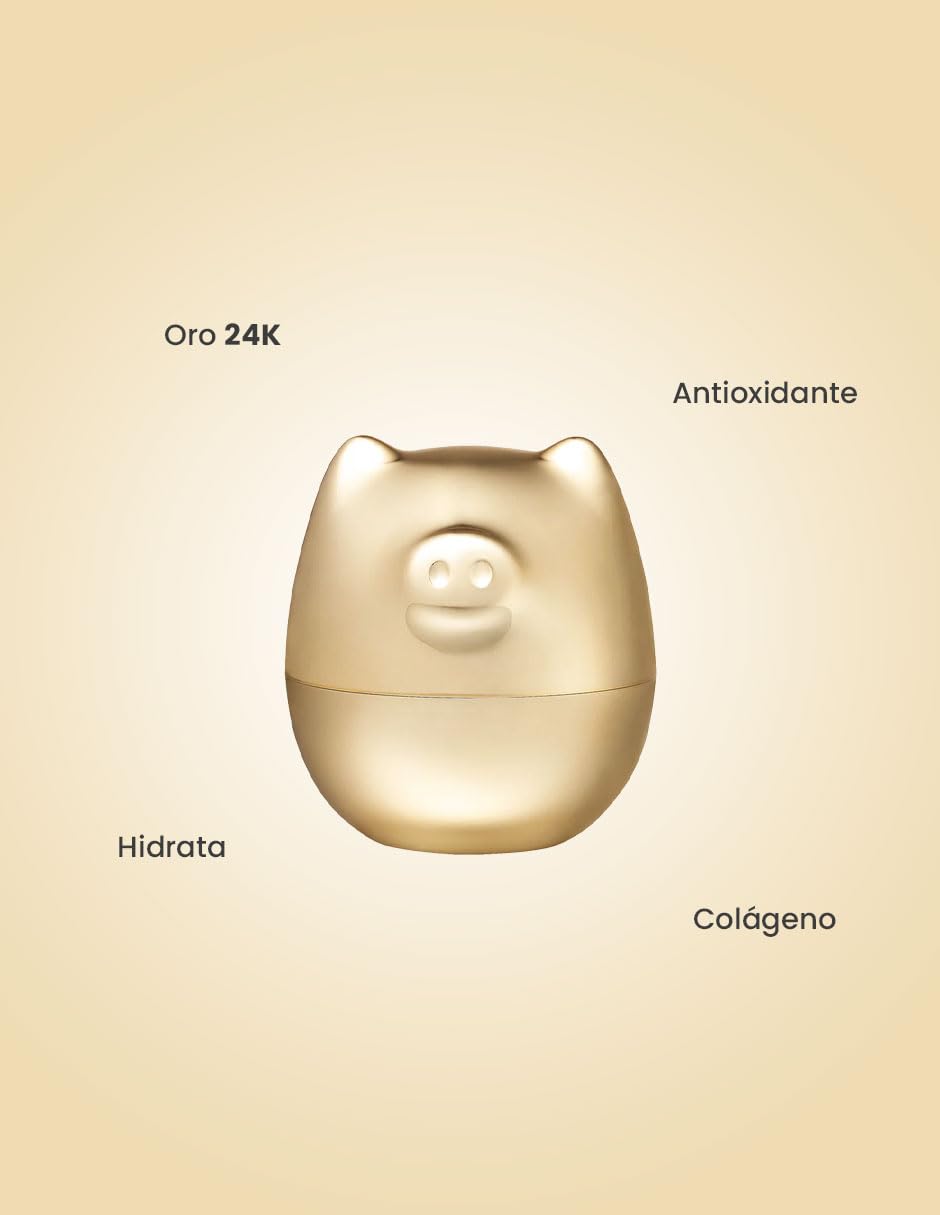 Antique White TONYMOLY Golden Pig Collagen Bounce Mask - 24K Gold, Squalane, Honey
