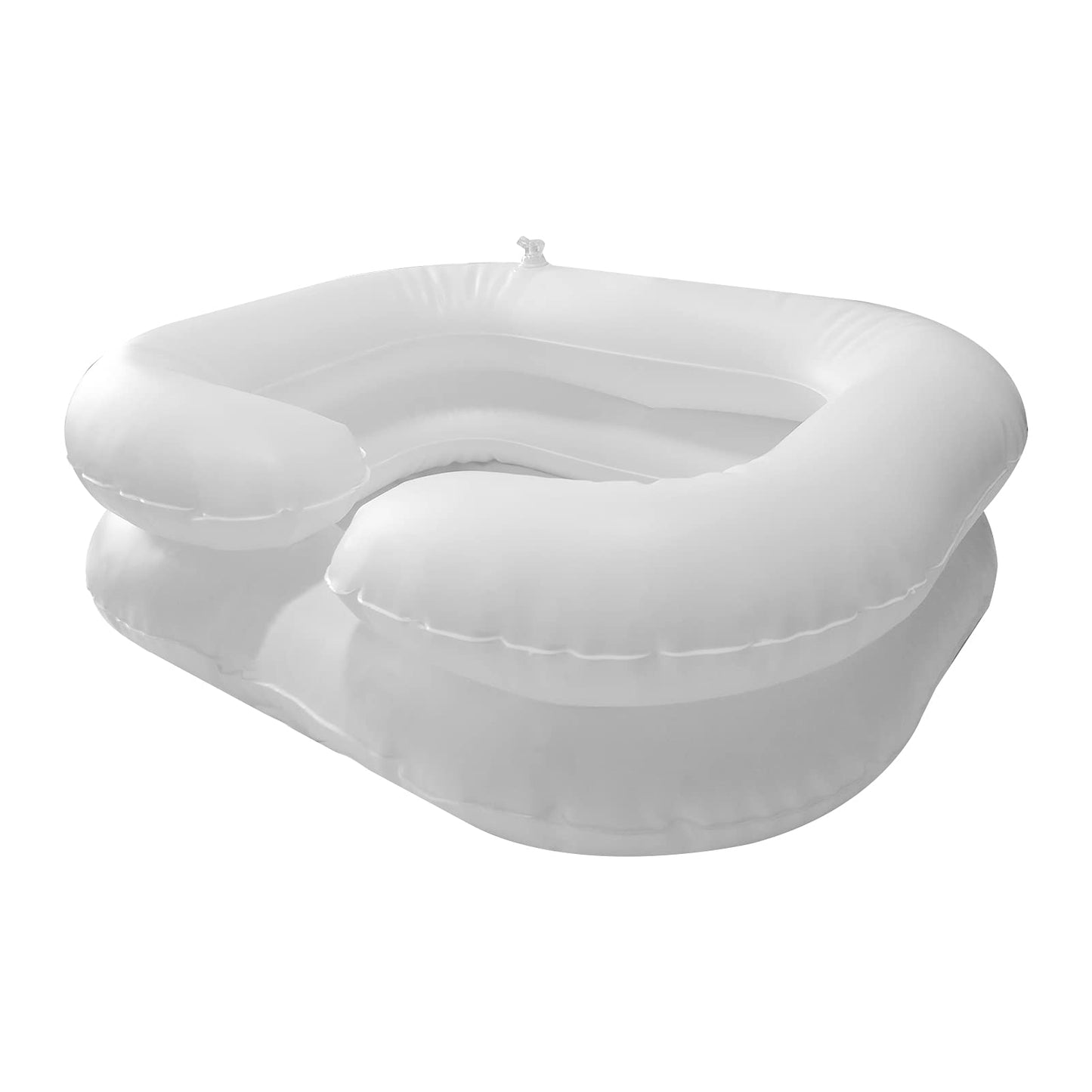 White Smoke Inflatable Shampoo Basin, Portable Bedside Shower for Injured, Elderly, Bed-Bound, Handicapped - Wash Hair in Bed, Easily Clean