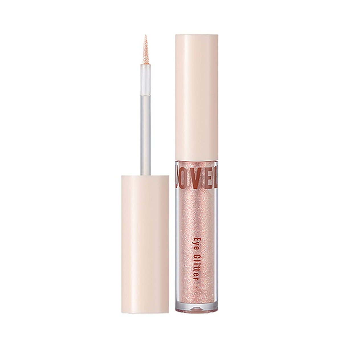 White Smoke TONYMOLY Lovely Beam Bling Liquid Glitter - Soft Peach Shimmer, Fine-Tip