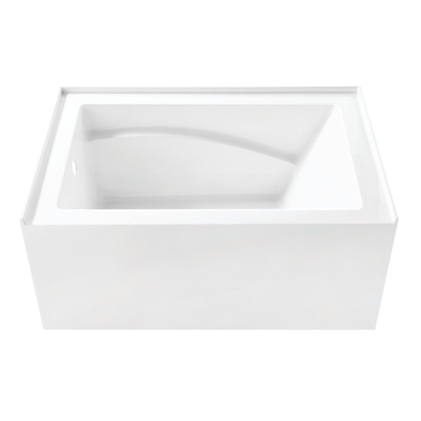 Lavender Aqua Eden VTAM4832L22D 48-Inch Anti-Skid Acrylic 3-Wall Alcove Tub with Left Hand Drain, Glossy White