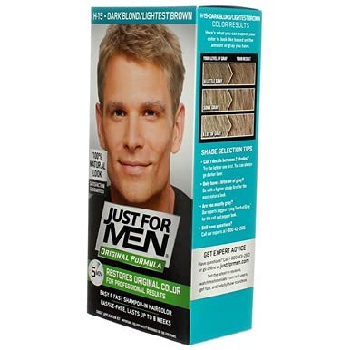 White Smoke Just For Men Original Formula Hair Color, Dark Blond/Lightest Brown H-15