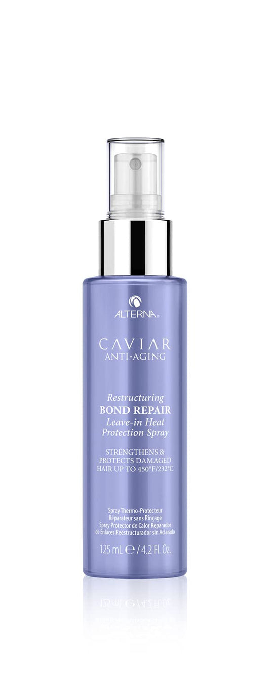 Light Slate Gray Alterna Haircare CAVIAR Anti-Aging Restructuring Bond Repair Leave-in Heat Protection Spray 4.2 Fl Oz | Strengthens and Protects Damaged Hair