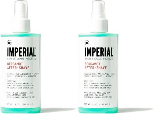 White Smoke Imperial Barber Grade Products Bergamot After-Shave Alcohol Free, 9 oz