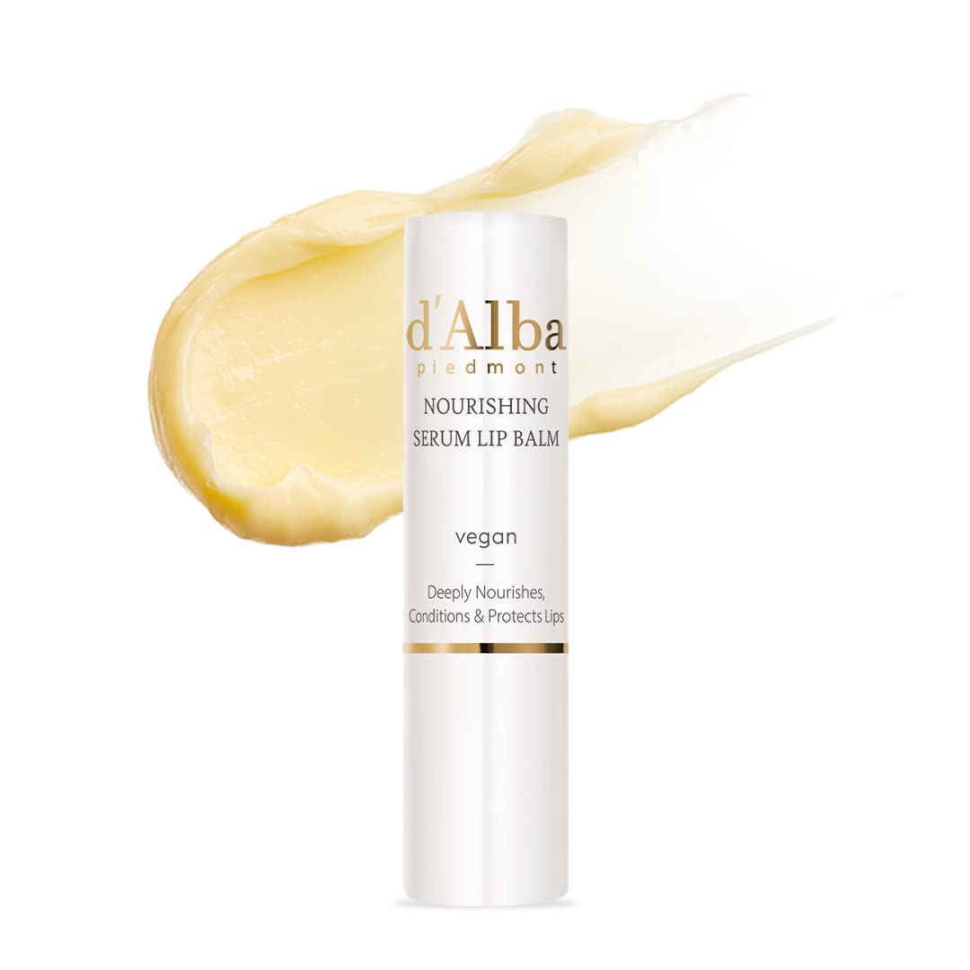 White Smoke d'alba Piedmont Italian White Truffle Nourishing Serum Lip Balm, Vegan Skincare, Hydrating Lip Care with White Truffles for All Skin Types, Glowy Finish, Safe for Sensitive Skin