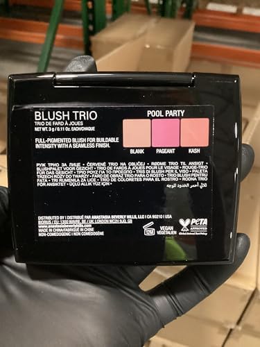 Black Anastasia Beverly Hills Blush Trio - Essential High-Pigment Blush Compact, Seamlessly Blendable Powder Formula for Sculpting and Brightening Cheeks