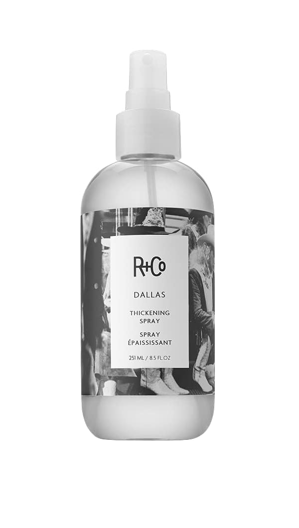 White Smoke R+Co Dallas Hair Thickening Spray, Volumizing & Texturizing, 8.5 oz
