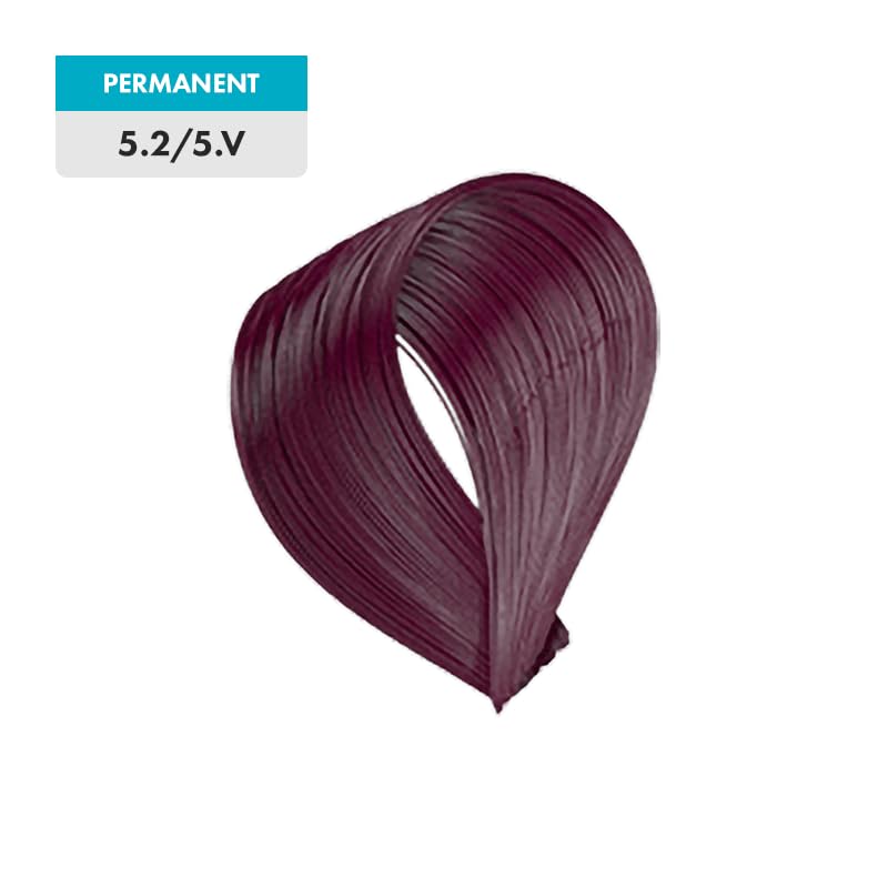 White Smoke Hair Bar NYC Professional Permanent Hair Colors 5.2/5.V Light Violet Brown. Intense & Bright Color Long-Lasting, Fade-Resistant | Shiny Hair, Soft to Touch 3.4oz 100ml Made in Italy