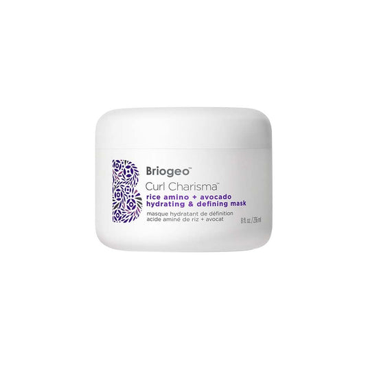 White Smoke Briogeo Curl Charisma Rice Amino + Avocado Hydrating & Defining Mask | Deeply Nourishes and Defines Curl Pattern for Wavy, Curly & Coily Hair | Silicone-Free | Vegan & Cruelty-Free | 8 fl oz