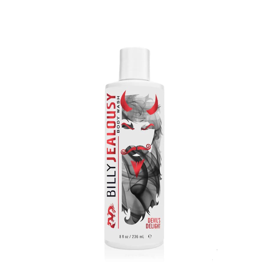 Lavender Billy Jealousy Illicit Hydrating Body Wash for Men with Hempseed Oil and Vitamin E, Cleanse, Smooth & Soften Skin, Citrus/Sandalwood/Bergamot Scent