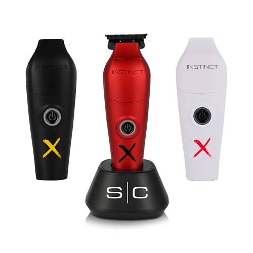 White Smoke StyleCraft Instinct Professional IN2 Vector Motor Cordless Hair Trimmer with Intuitive Torque Control, 3 Modular Lids