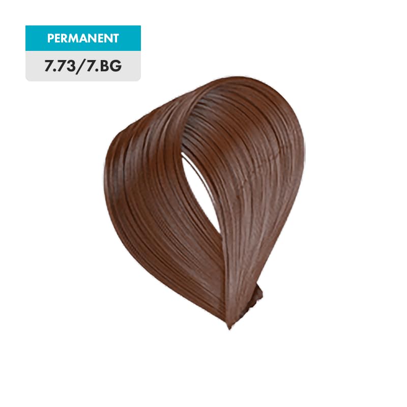 White Smoke Hair Bar NYC Professional Permanent Hair Colors 7.73/7.BG Medium Brown Gold Blonde Intense & Bright Color Long-Lasting | Shiny Hair, Soft to Touch 3.4oz 100ml Made in Italy