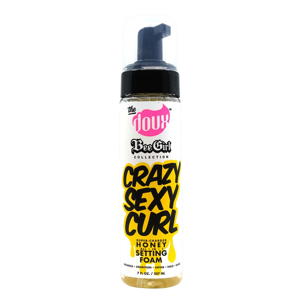 White Smoke THE DOUX Bee Girl Crazy Sexy Curl Setting Foam - 7oz
