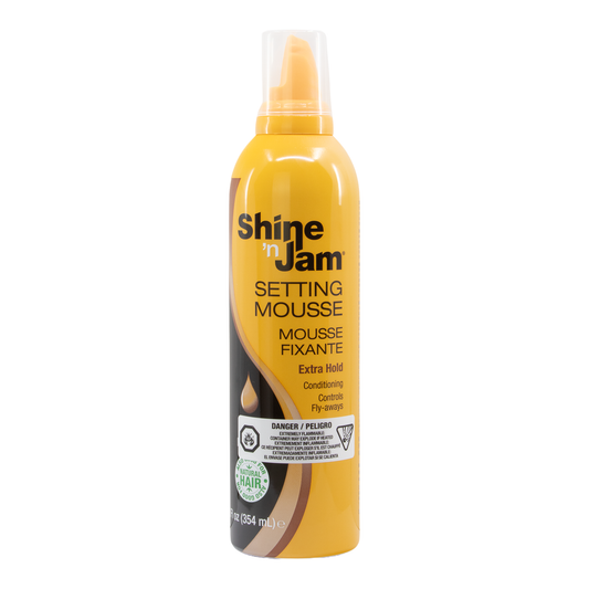 White Smoke AMPRO Shine 'n Jam Setting Mousse Extra Hold (12oz)