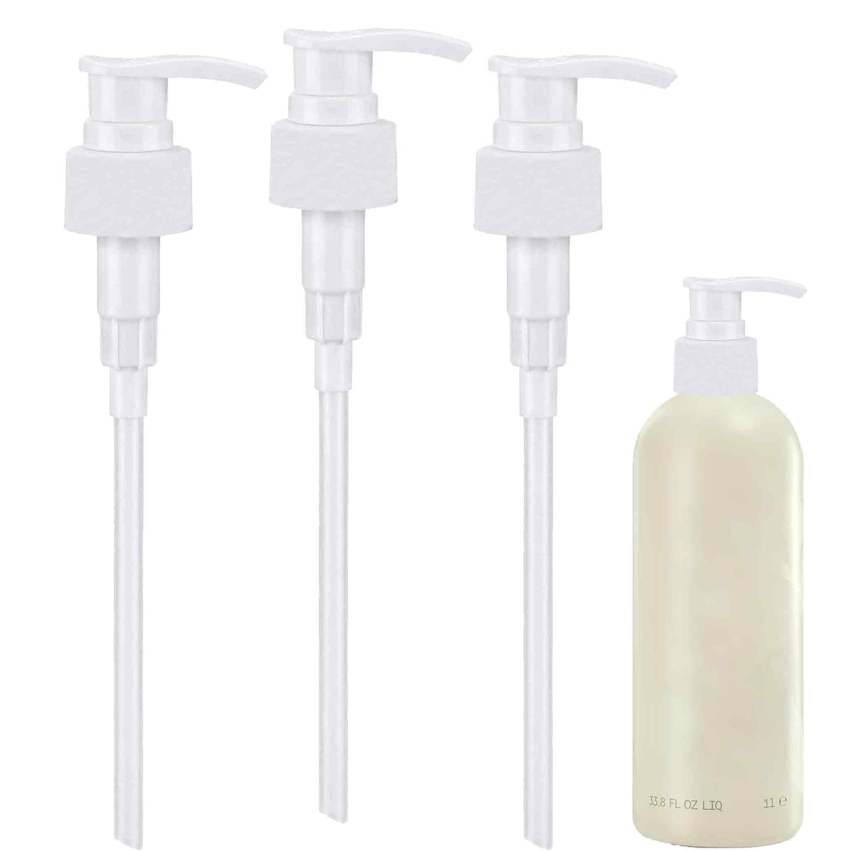 White Smoke 3 Pack Liter Pump for Aveda Shampoo and Conditioner 33.8 oz Bottles, Liter Shampoo Pump for Aveda, Pump for Shampoo Bottle 33.8 oz Pumps Dispenser