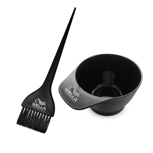 White Smoke Wella Professional Color Mixing Bowl Great for Color Mixing, + Color Brush, Black with Wella Professionals Logo, Great for Color Mixing and Application, For Professional or At-Home Use