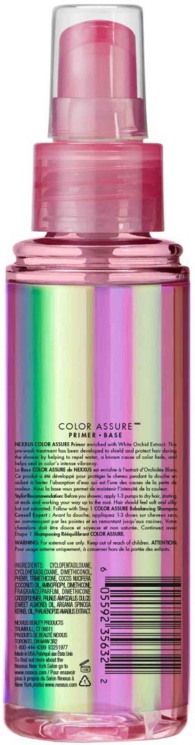 White Smoke Nexxus Color Assure Pre-Wash Primer 3.3 Ounce (97ml) (2 Pack)