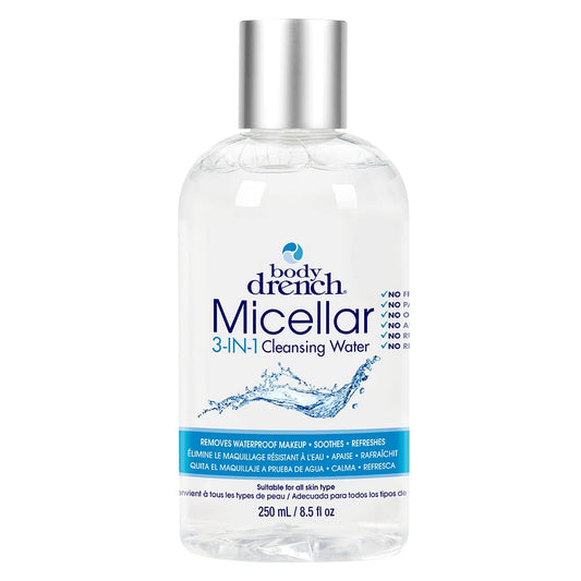 White Smoke Body Drench 3-in-1 Micellar Water Makeup Remover, Facial Cleanser & Hydrating Water for Sensitive Skin, Eye Makeup Remover, 8.5 fl oz