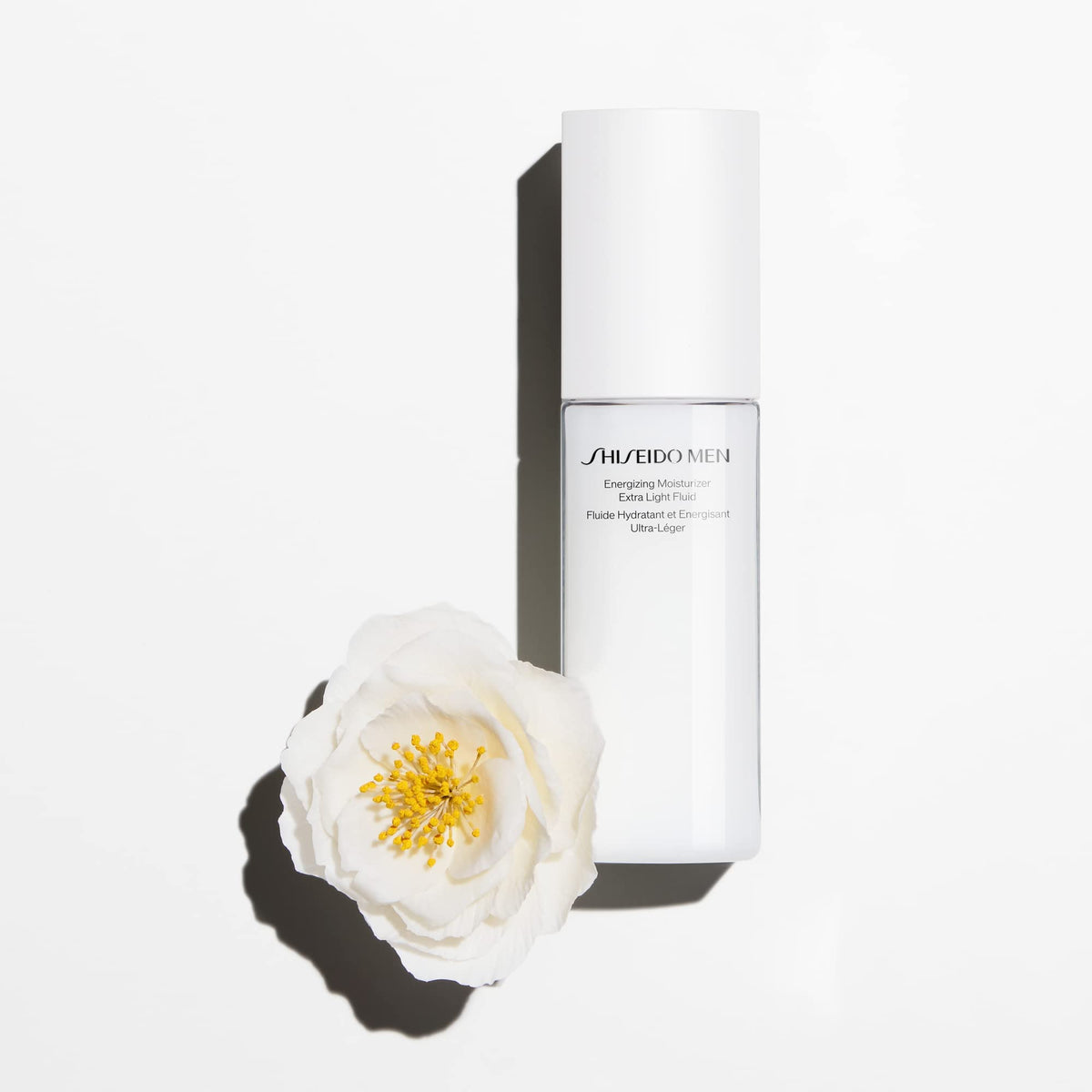 White Smoke Shiseido Men Energizing Moisturizer Extra Light Fluid - 100 mL - Reduce the Look of Fine Lines, Dullness & Dry Skin - Non-Greasy, Extra-Light Texture